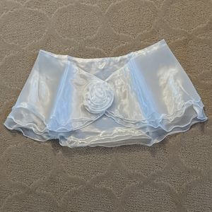 Sheer Soft White Evening Wrap Capelet Cape Bride Wedding Bride Bridal Shawl NWT